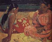 Paul Gauguin The two women on the beach Spain oil painting artist
